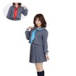 画像2: 大人用　コスプレ　セーラー服　グレー　スカーフ3色セット (2)